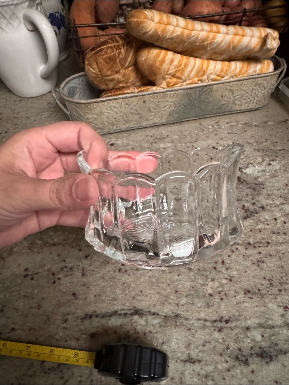 Clear Glass Serving Dish - Elegant Scalloped Design